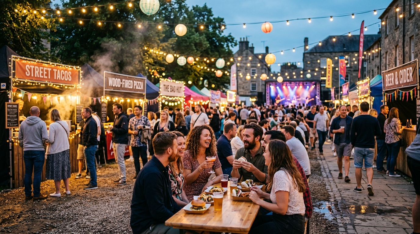 Persone che si divertono a un festival all'aperto